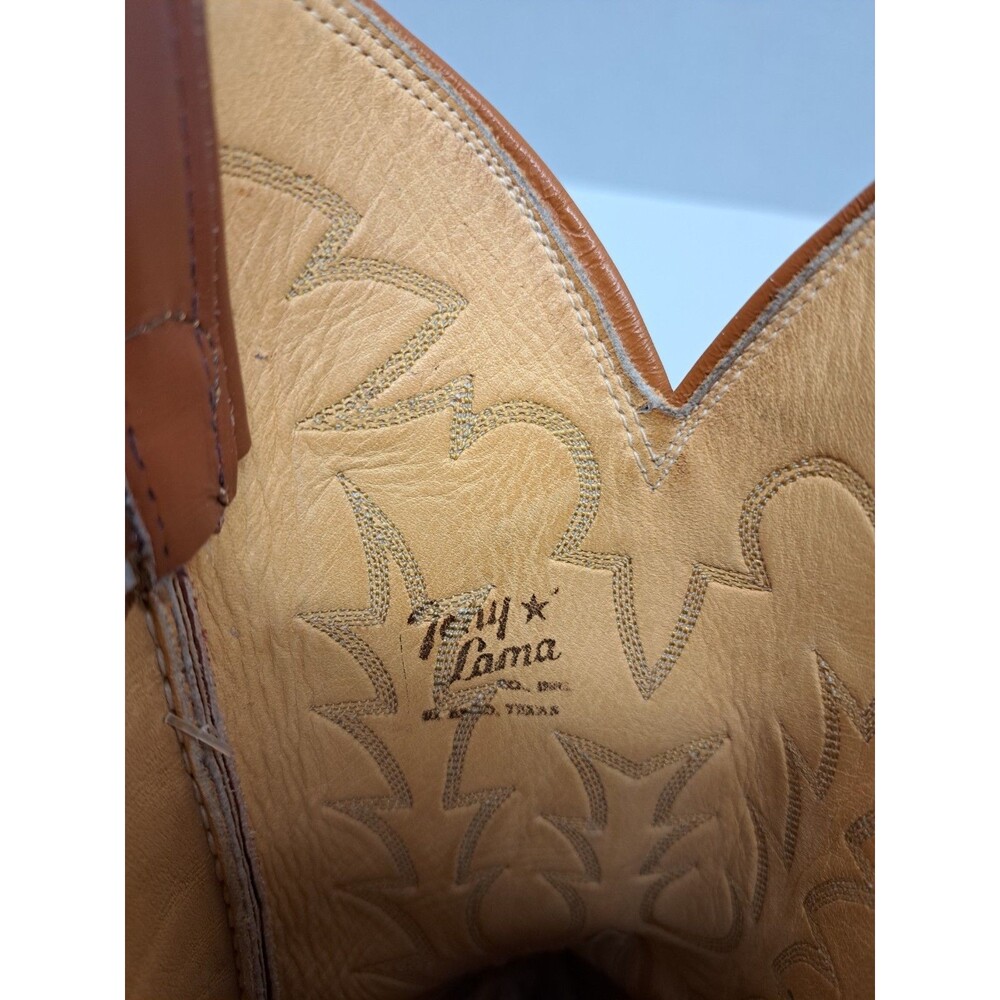 Vintage Tony Llama Lizard Men's Boots Size 7B 1983 - Picture 7 of 9